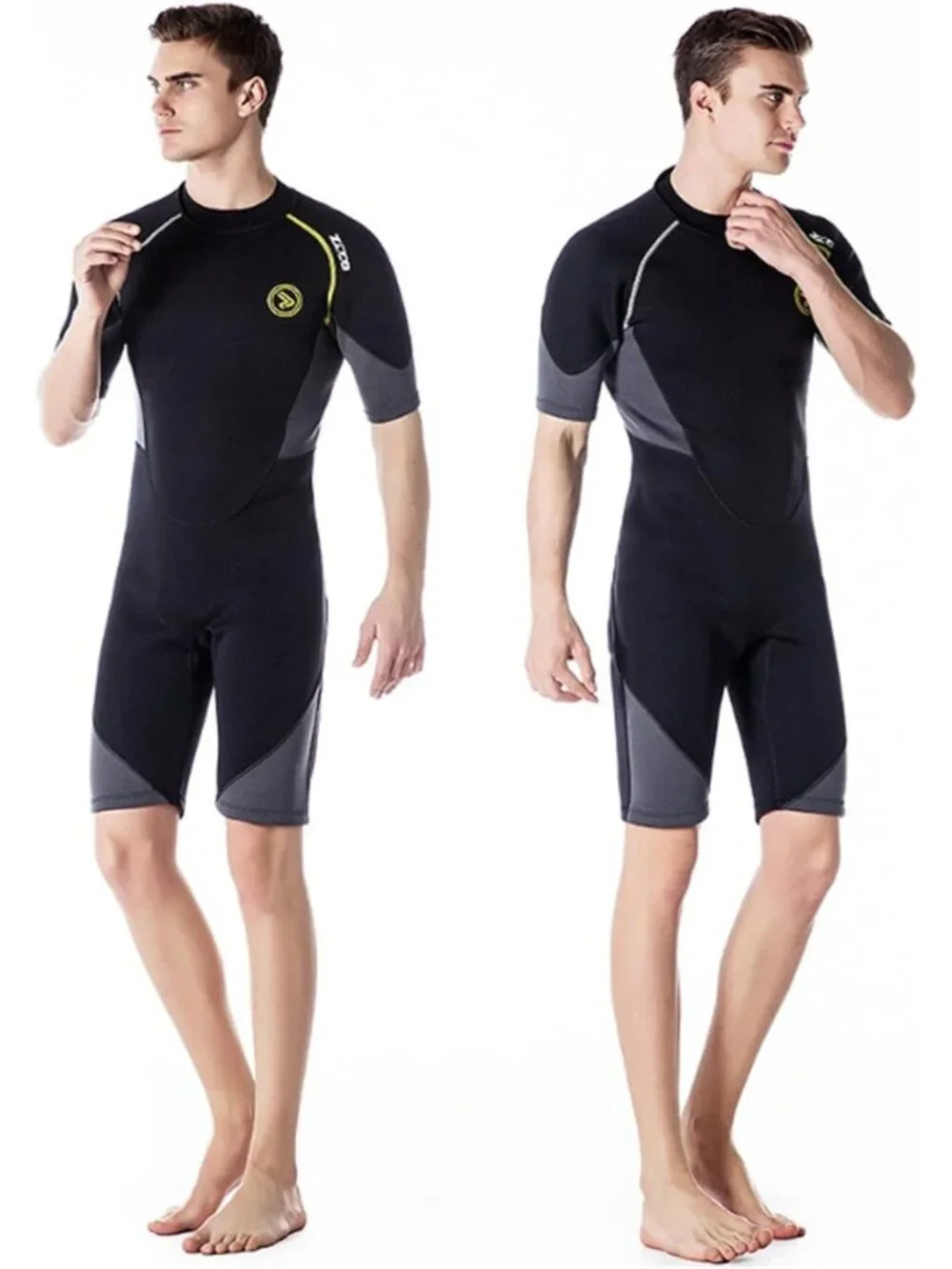 Men's 1.5/3mm Neoprene Shorty Wetsuit for Surfing, Snorkeling & Scuba Diving